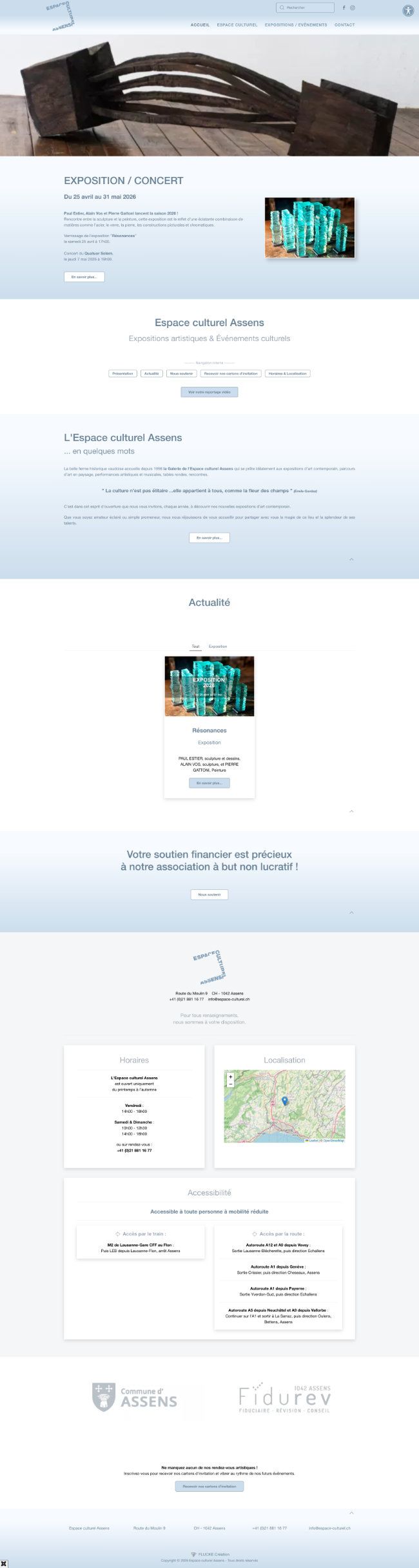 Site Internet - Espace culturel Assens
